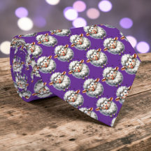 Tie personnalisé mouton fantaisie
