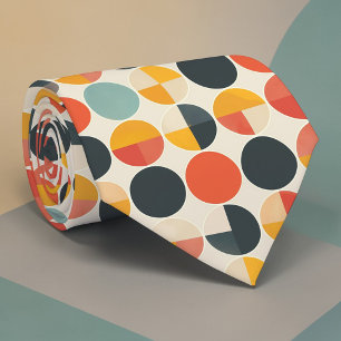 Cravate Tie personnalisé multi-couleurs à motifs géométriq