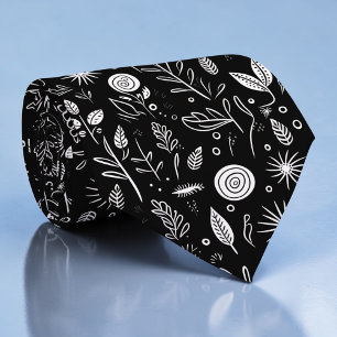 Cravate Tie personnalisé noir et blanc