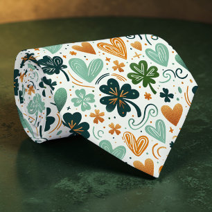 Cravate Tie personnalisé Trèfle de la Saint-Patrick