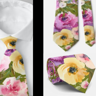 Cravate Tie pour homme Nœud papillon floral pour mariage