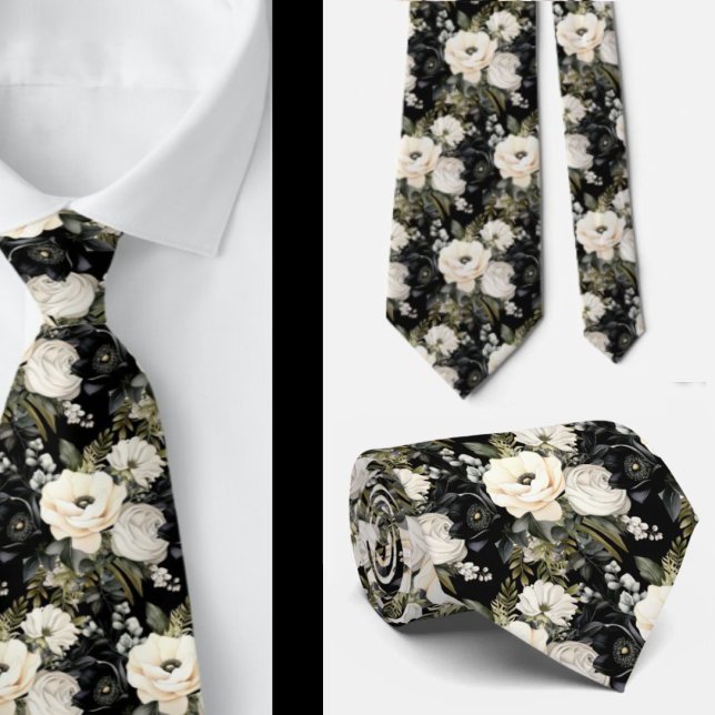 Cravate Tie pour homme | Nœud papillon floral pour mariage (Créateur téléchargé)