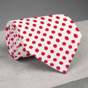 Cravate Tie rouge à pois mini