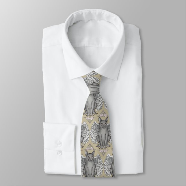 Cravate Tied de cou Chat Gargoyle (Attaché)