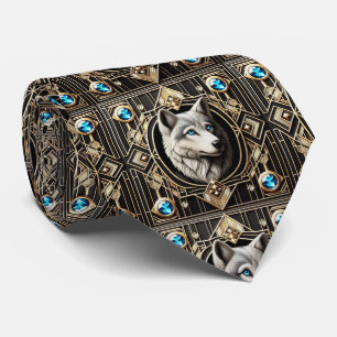 Cravate Tied de loup majestueux   Mode masculine pour homm