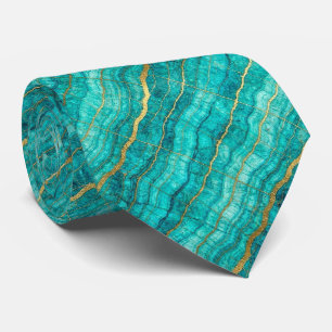 Cravate Tied de pierre de luxe Marbre turquoise, sarcell