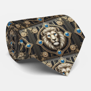 Cravate Tied Lion Rugissant Mode Masculine pour Hommes