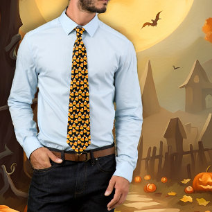 Cravate Tied Nouveauté Motif Bonbons d'Halloween