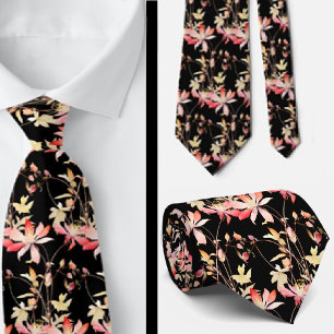 Cravate Tiedoux de bureau fleuris sauvages Bohème