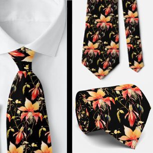Cravate Tiedoux de bureau fleuris sauvages Bohème
