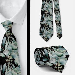 Cravate Ties formelles à col eucalyptus   Simples et class