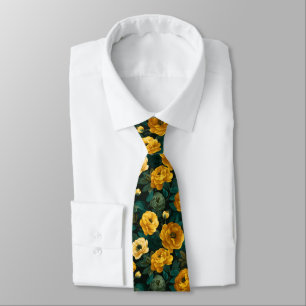 Cravate Ties pour hommes chic Ranunculus Floral
