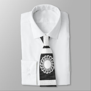 Cravate Ties pour hommes de créateurs Noir Blanc