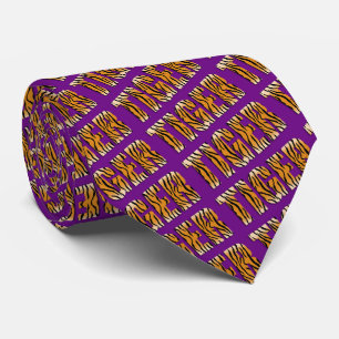 Cravate Tiger Texte Tiger Imprimer Équipe Mascotte Necktie