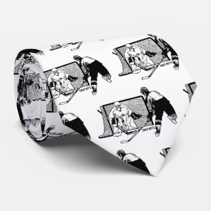 Cravate Tiré sur le croquis de hockey net