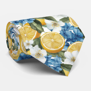 Cravate Tissu Motif Citron pour Homme