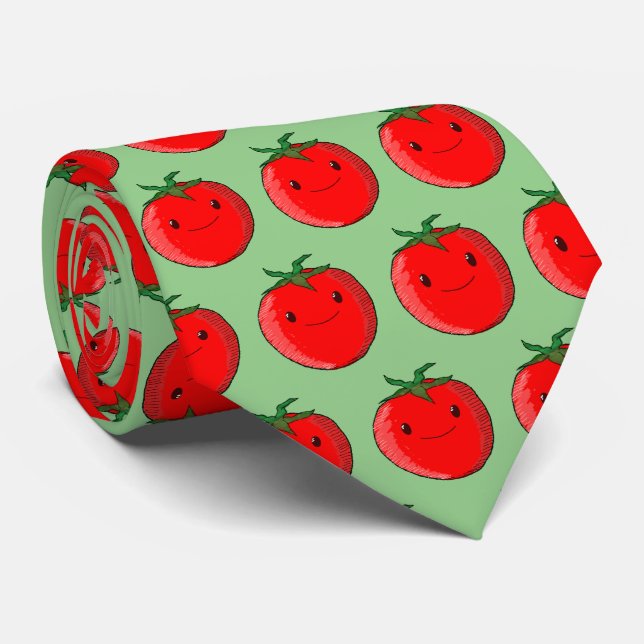 Cravate Tomate de carton mignon (Roulé)