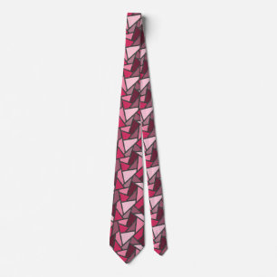 Cravate Tons de motif en vitrail rose