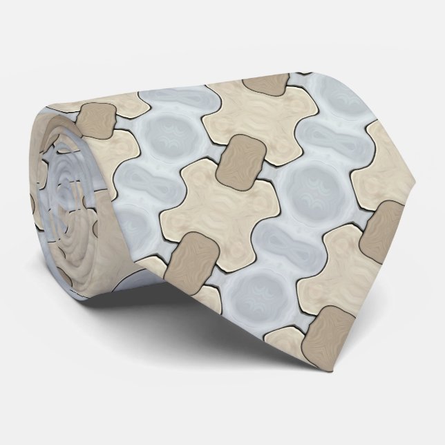 Cravate Tons de terre coupés (Roulé)