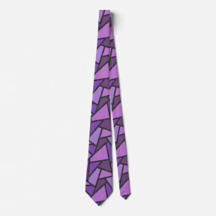 Cravate Tons de vitrail violet motif