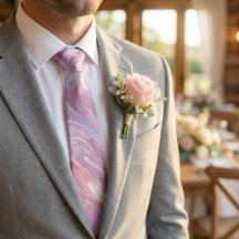 Tourbillon de marbre pastel - Abstrait rose violet