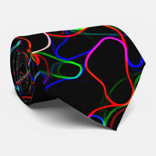 Cravate Tourbillon Néon Vibrant 