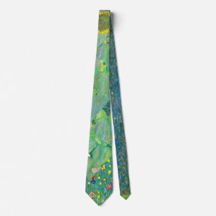 Cravate Tournesol de Klimt, Art Nouveau Fleurs Vintage