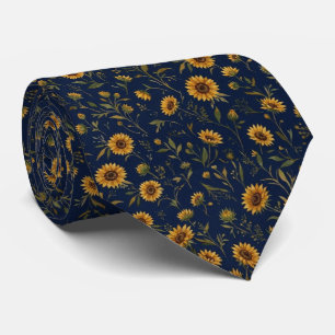 Cravate Tournesol Navy