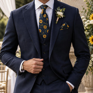 Cravate Tournesol Navy