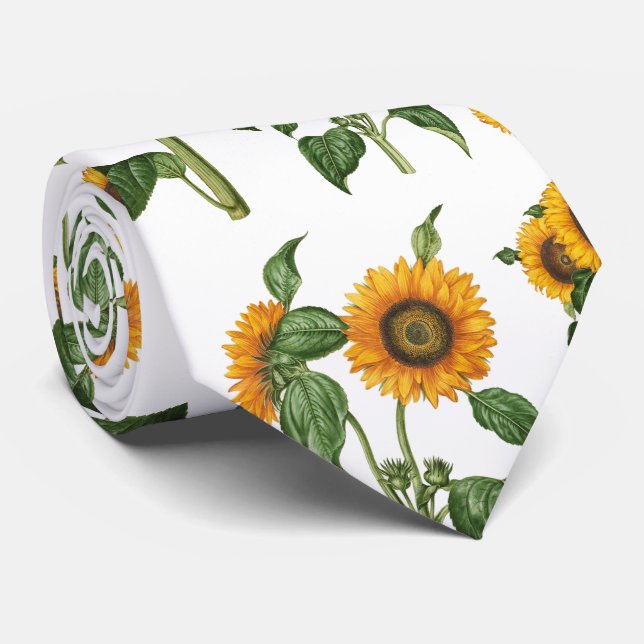 Cravate Tournesols Botanique (Roulé)