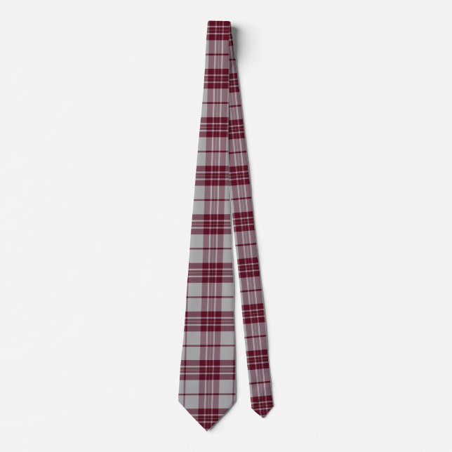 Cravate traditionnelle MacGregor robe tatan Plaid (Devant)