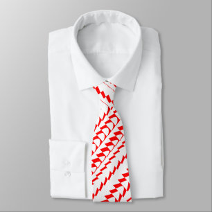 Cravate Trance Party - Blanc et Rouge