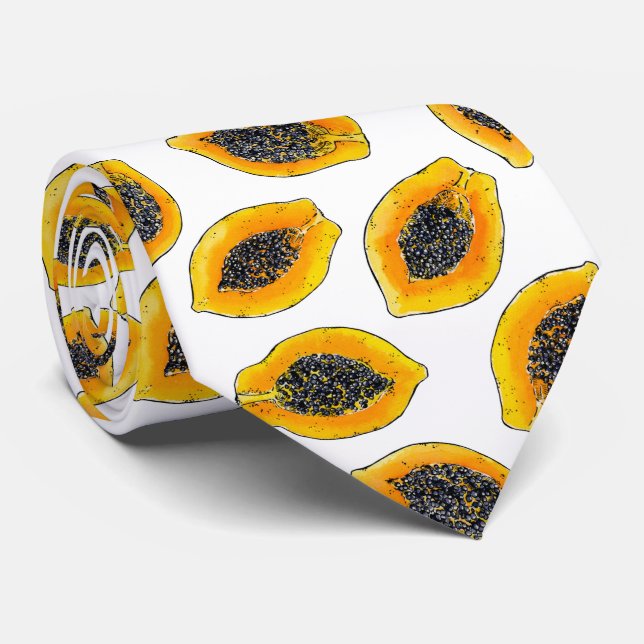 Cravate Tranches de Papaya (Roulé)