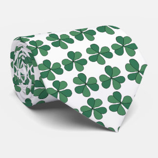 Cravate Trèfle Trèfle à Trois Feuilles Motif Vert Chanceux