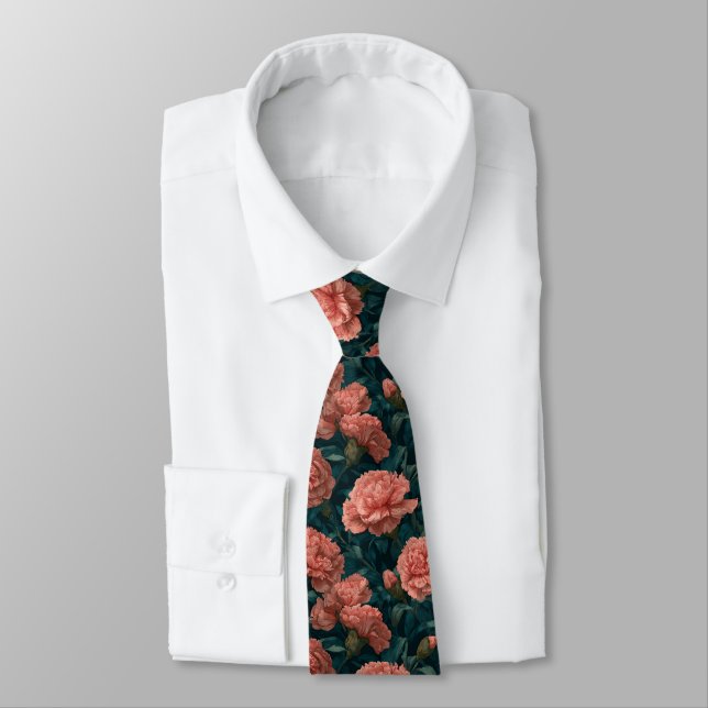 Cravate Trendy Dad Gifts Carnation Floral (Attaché)