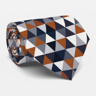Cravate Triangles de marine et de rouille I B