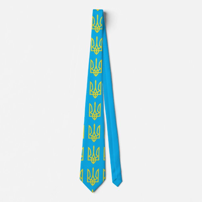 Cravate Trident de la guerre en Ukraine (Devant)