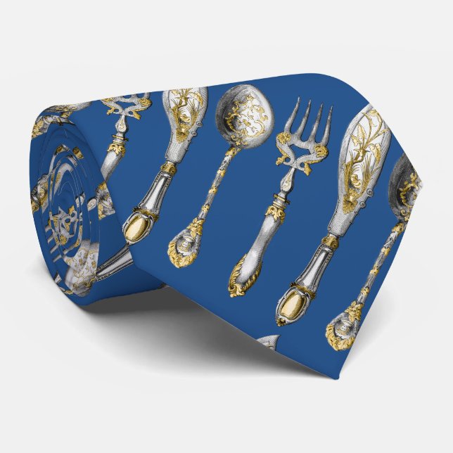 Cravate Trio de cuillère de fourchette de couteau (Roulé)