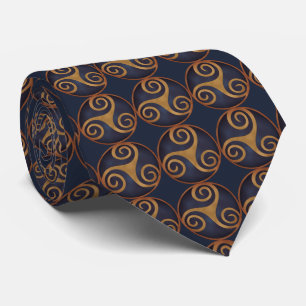 Cravate Triskelion celtique (bleu)