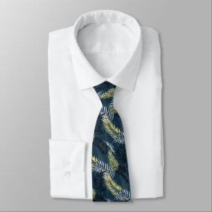 CRAVATE TROPICAL HAWAIIAN TURQUOISE BLUE MENS