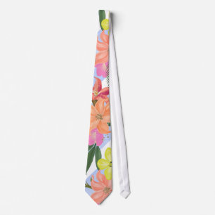 Cravate tropicale d'impression florale