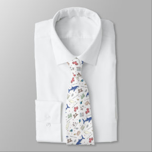 Cravate Trouver le Motif blanc de Dory Cartoon
