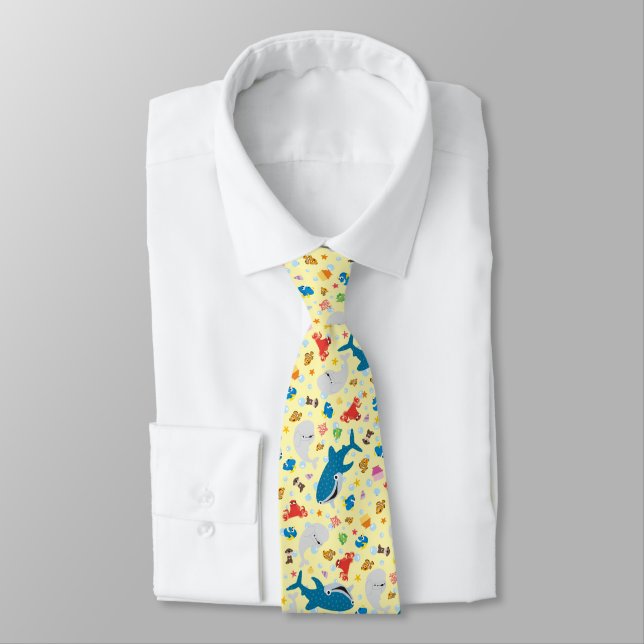 Cravate Trouver un Motif Jaune Dory (Attaché)