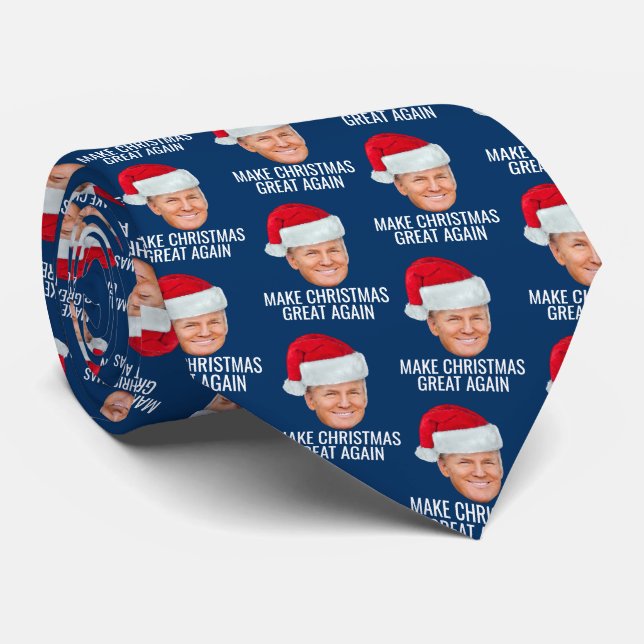 Cravate Trump avec Santa Hat - Rendre Noël magnifique (Roulé)