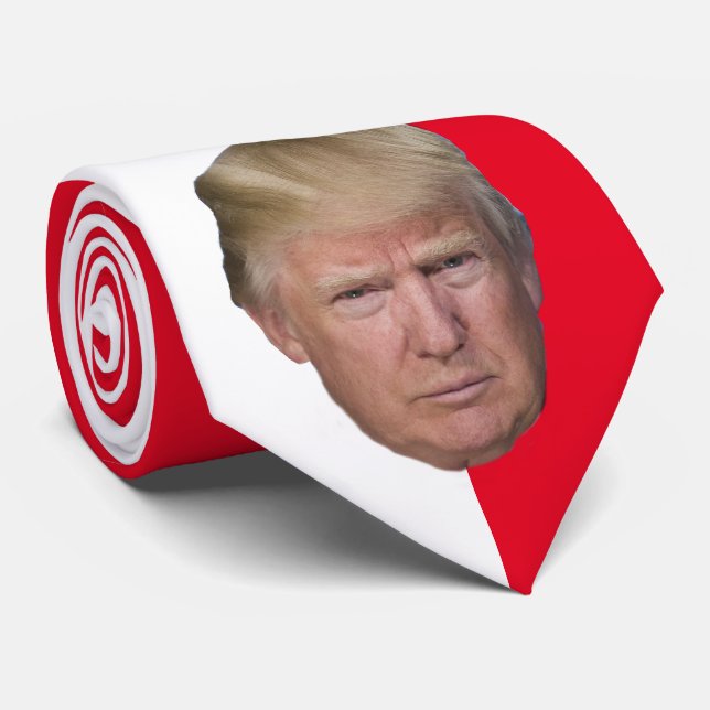 CRAVATE TRUMP-WHITE ET TOUTE COULEUR —ARRIÈRE - PLAN CHANG (Roulé)