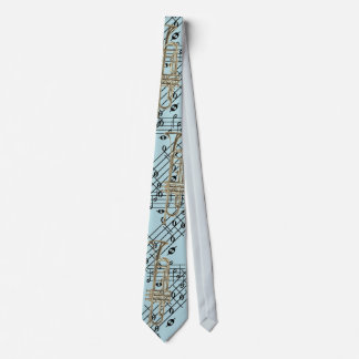 Cravate Trumpet And Music Notes On Blue