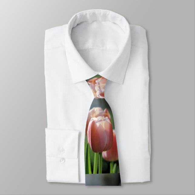 Cravate Tulipes roses (Attaché)