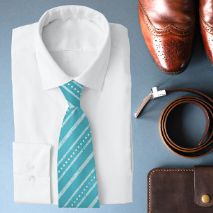 Cravate Turquoise Grunge Stripe Motif