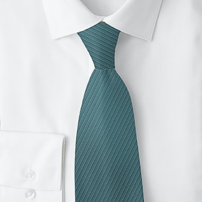 Cravate Turquoise Pin Stripe Entreprise Moderne (Créateur téléchargé)
