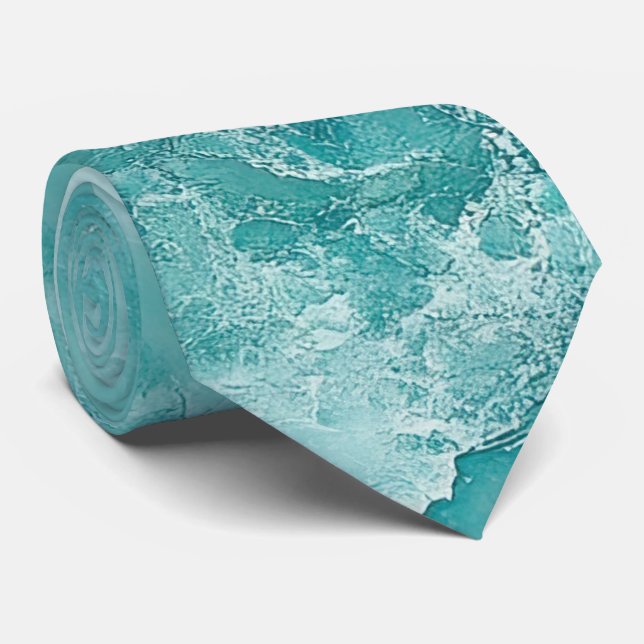 Cravate Turquoise Swirl Mens (Roulé)